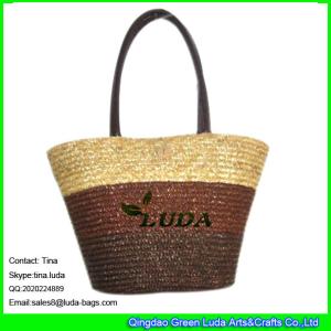 Quality LUDA wheat straw promotion shopping basket bag wholesale