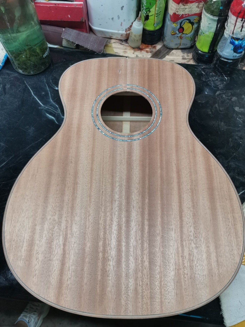 Custom O Body 39 Inch Abalone Binding Sunburst Color Acoustic Guitar Accept Guitar, Amp, Pedal OEM