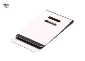 Quality Engraveable Metal Money Clip Shiny Silver Coating Ladies Money Clip wholesale