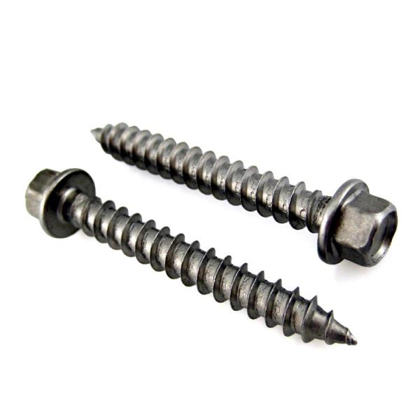 Metric GB Standard Stainless Steel Hex Flange Washer Head Concrete Screw for