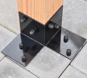 Quality Furniture Hardware Pergola Bracket with Wooden Structure and Stamping Punching Bending wholesale