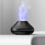 HOMEFISH Small Room Dehumidifier Flame Light Effect PP Fuselage Essential Oil