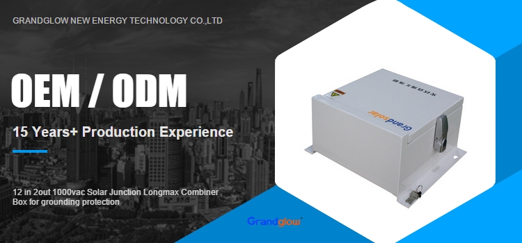 12 in 2out 1000vac Solar Junction Longmax Combiner Box for grounding protection