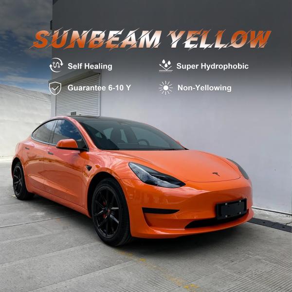 Lotus Orange Self Healing Color Paint Protection Film Anti-Scratch Air Release