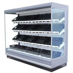 Quality Fruit Vegetable Refrigerated Display Fridge Multideck Display Fridge cabinet Remote type wholesale