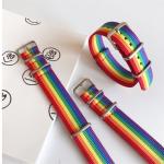 LGBT Pride Rainbow Nylon Band for Watch Russian Flag Strap Men Women Watches