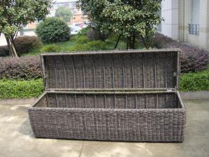 Quality Waterproof Grey Resin Wicker Storage Box For Hotel , 1200*600*650mm wholesale