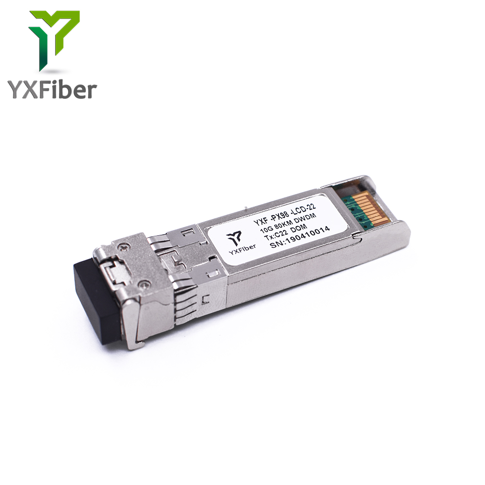 10G DWDM SFP+ 80km DOM C22 Fiber Optic Transceiver Module