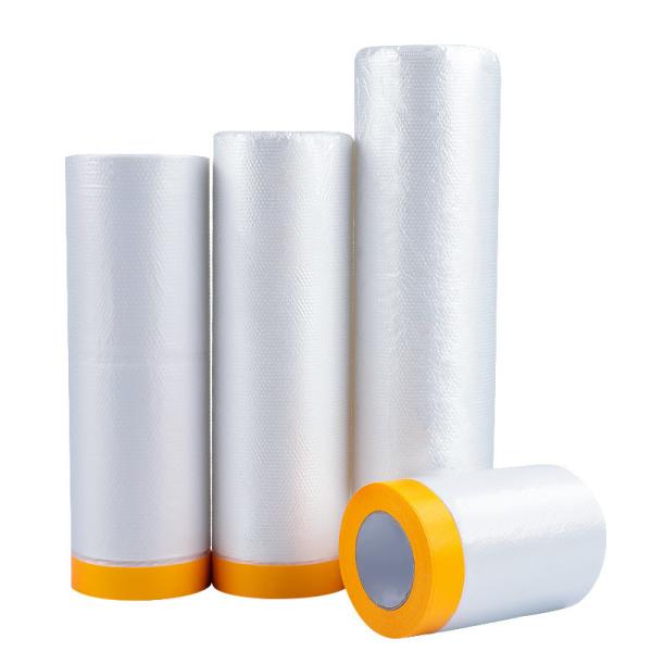 Waterproof OEM Pre Taped Masking Film For Automotive Painting Covering
