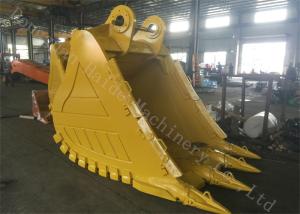 Quality Yellow Mining Excavator Rock Bucket Deepth 1380mm With Hardox Material wholesale