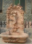 Large Marble Column Stone Water Fountain Outdoor Decoration