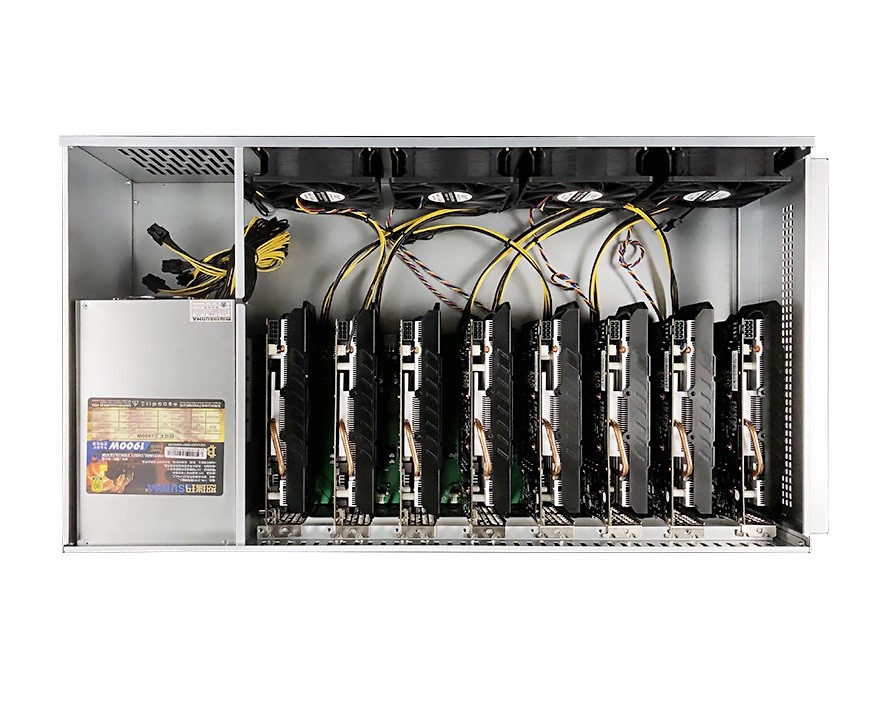 B85 240MH/S Rack Mount Gpu Mining Case 8 Gpu Server Chassis