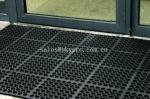 Anti-fatigue high drainage home use kitchen rubber mats , black / red