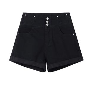 Quality BEIANJI Knitted High Waisted Ladies Casual Denim Shorts wholesale