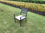 64cm Height Armrest Aluminium Stacking Chair Outdoor Powder Coating