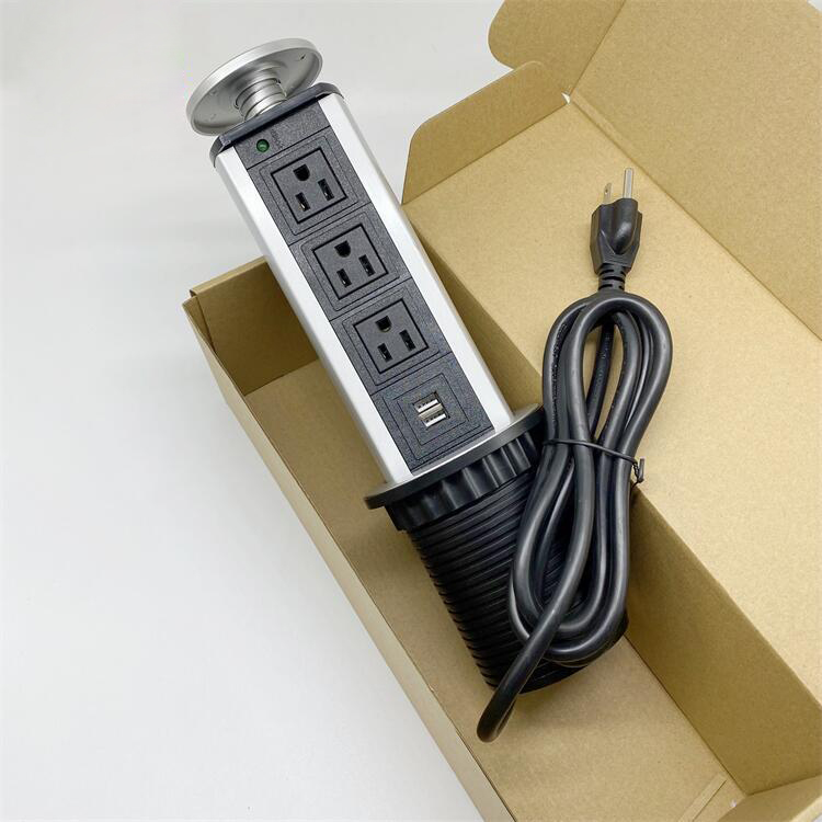 266*130*7mm Right Angle Smart Power AU Lead Pop Up Desk Extension Power Point Outlet