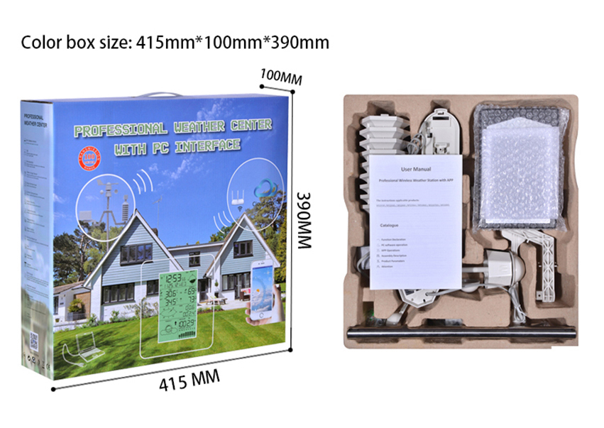 Compact Multifunctional Weather Station With Wind Speed And Direction Rainfall Automatically