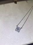 full diamonds necklace 18kt gold with white gold