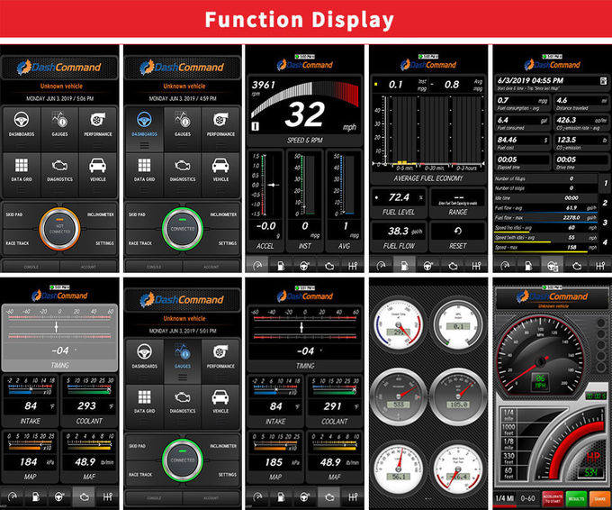 Red Wifi Car Diagnostic Tool KW903 WIFI Display Current Sensor Data