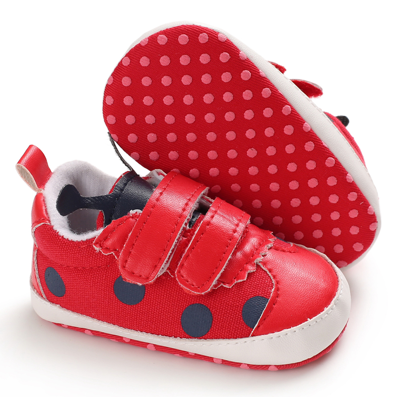 popular pu&cotton Red shoes lovely worm toddler boy girl cute babe shoes