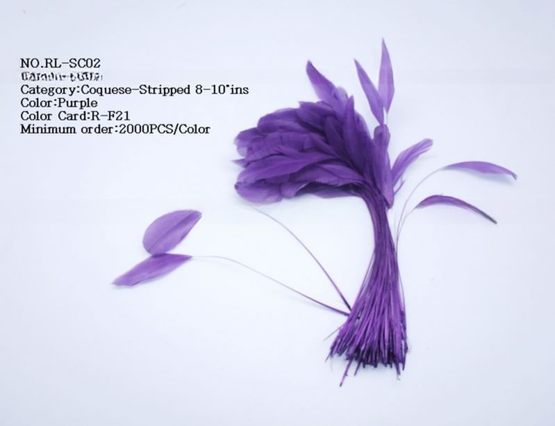 FEDEX Shipping for Millinery Supplies Stripped Coque Feather