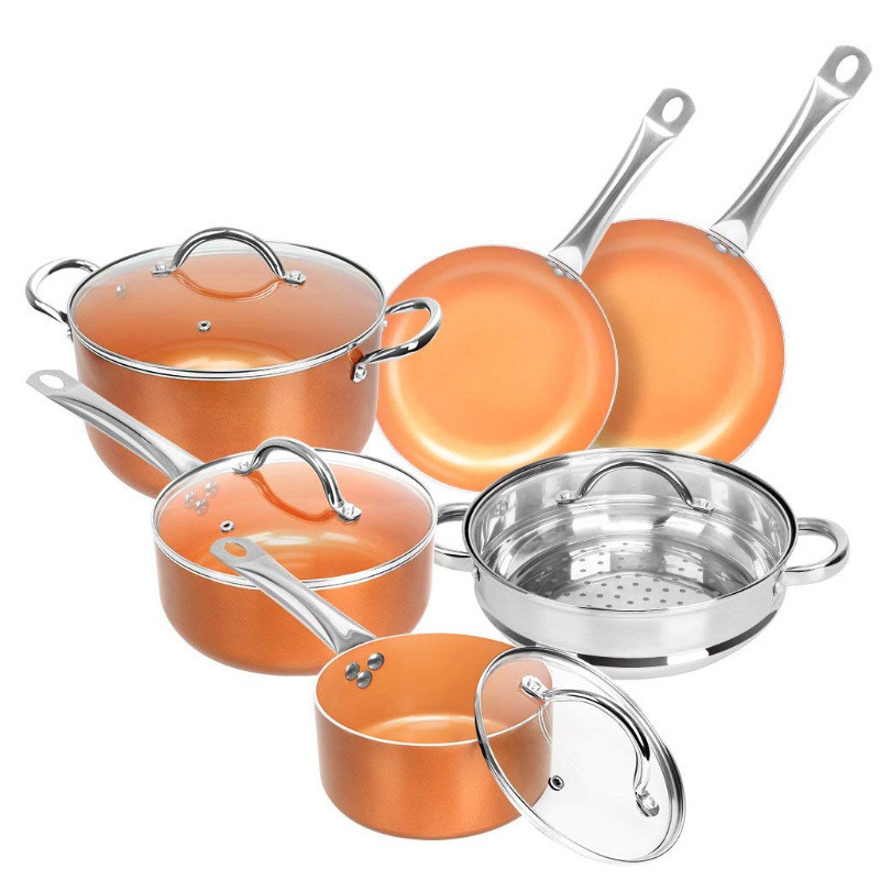 High Quality 11 Piece Cast Aluminum Non-Stick Kitchen Cookware Sets