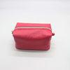 Quality Sedex Red Leather Cosmetic Bags ODM Zip Top Makeup Bag wholesale