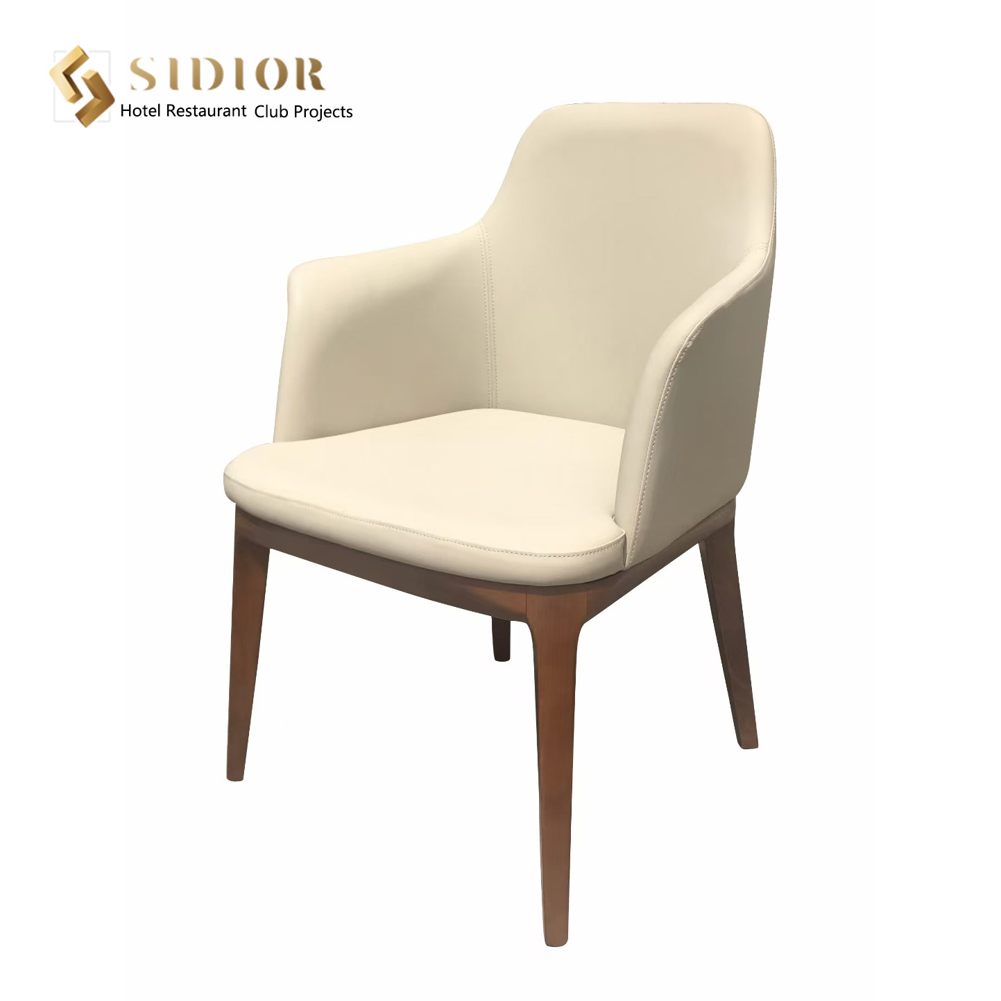 PU Leather Dinning Chair, Restaurant Dinning Chair, Hotel Chair, Lobby Chair, High Density Foam, Solid Wood Legs