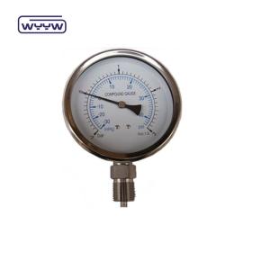 Quality Compound Pressure Gauge For Measuring Both Positive And Negative Pressure Stainless Steel Case wholesale