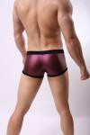 Leather Mens Boxer Briefs Underwear Breathable Sexy Gay Shorts
