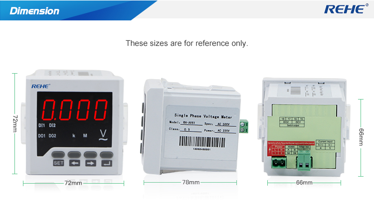 High quality Cheap Price LED AC/DC 0-500V Digital Panel Voltage Meter for solar panels