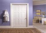 Laminate Coated Mdf Wooden Composite Front Doors Flush Interior PVC Swing Open