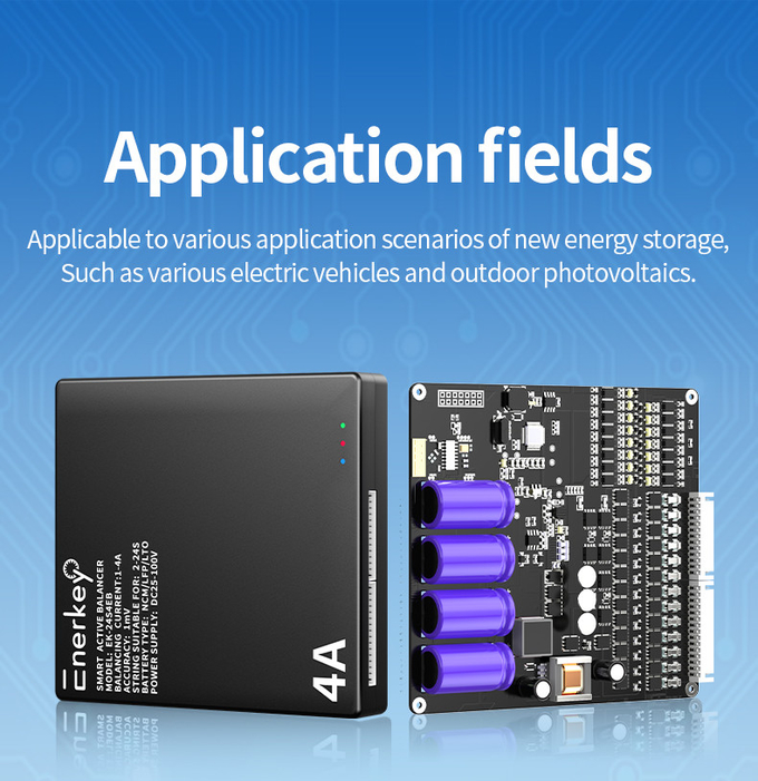 Enerkey Active Balancer Bluetooth 4A 2S-24S Battery Equalizer With Mobile App For Lifepo4/Li-ion