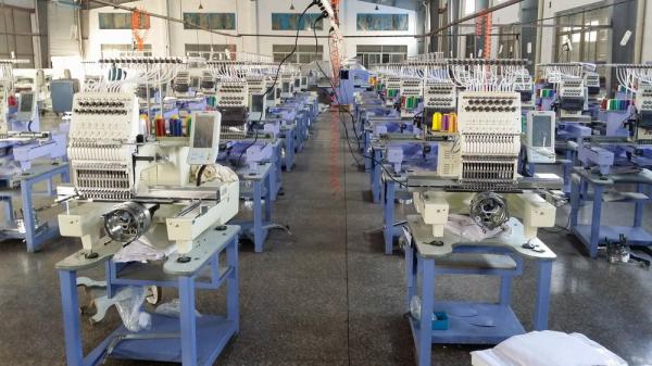 Cross Stitch Flat / Cap / T-Shirt Single Head Embroidery Machine For Leather