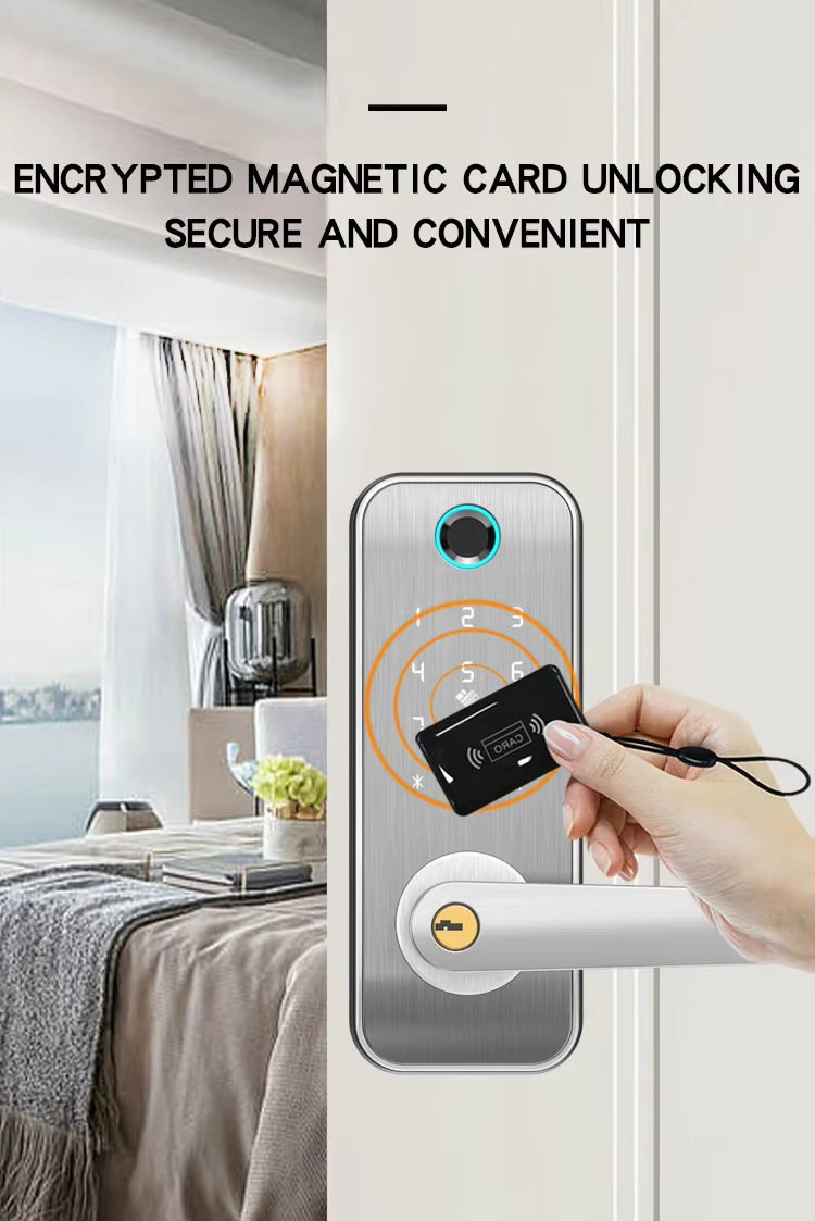 Zinc Alloy Smart Front Door Lock Bluetooth Digital Keypad Door Lock 35mm - 55mm