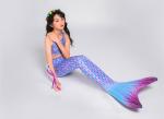 Pink Turquoise Childrens Mermaid Tails , Custom Mermaid Tails Easy Drying