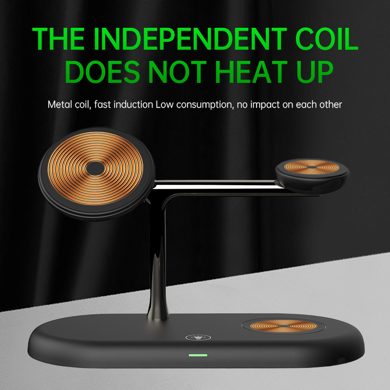 T256 Desktop All In One Wireless Charging Station with Night Light and Touch Switch