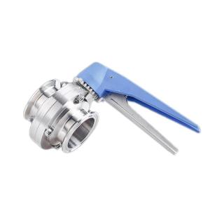 Quality Hygienic Stainless Steel 304/316L Manual Clamp Butterfly Valve for Dairy Pharmacy wholesale