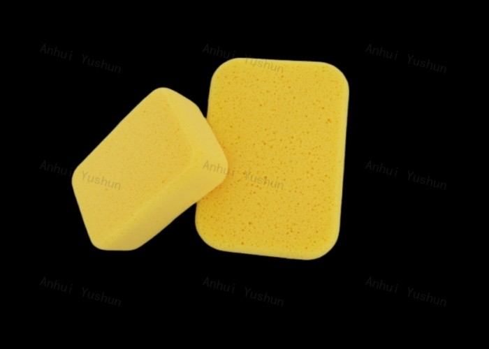 Rectangle Tile Grout Sponge Professional Cleaning for Tiles yellow color