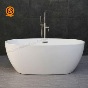 Quality CE Artificial Stone Bathtub Oval Stand Alone Bathtub For Hotel wholesale