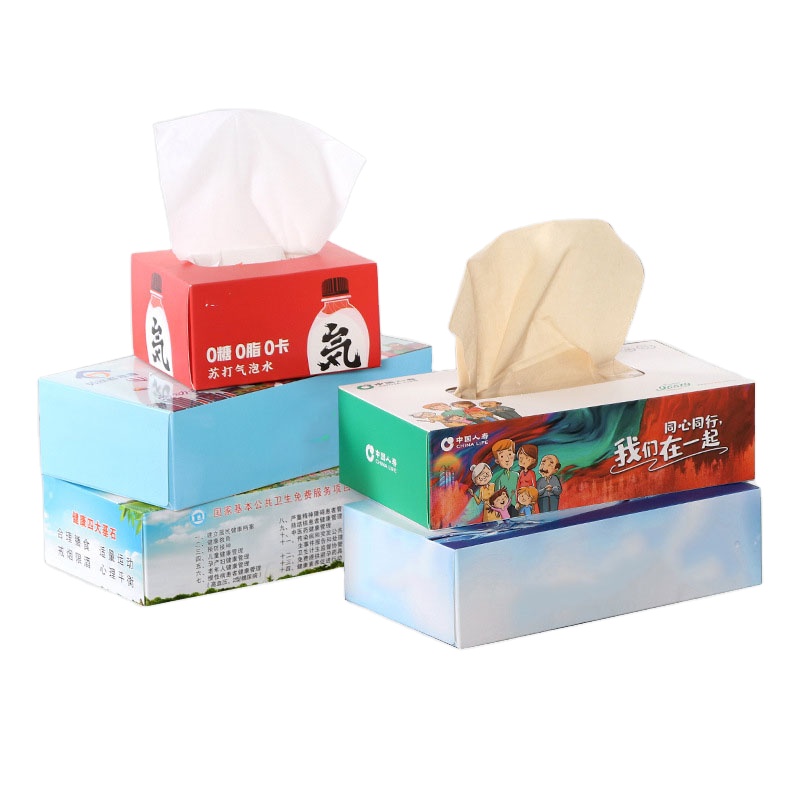 Custom Order Accepted Square Tissue Paper Box for Facial Tissue at Competitive Cost