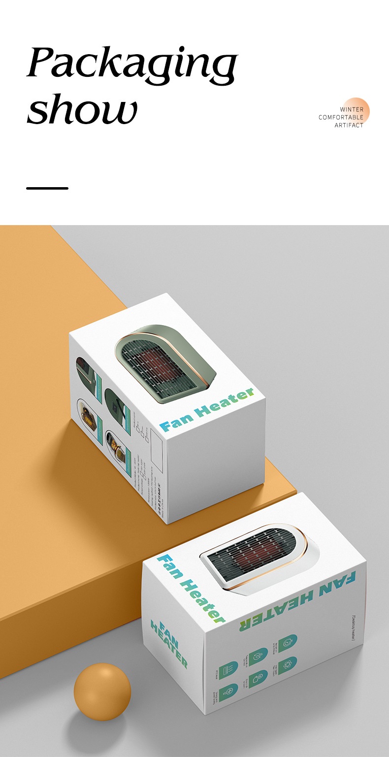 Silk Screen Printing Portable 1200W Electric Fan Heater for Home Space in Winter