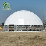 Waterproofing Geodesic Big Dome Tent Strong Steel Frame For Glamping