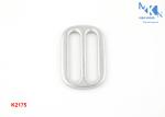 Shiny Silver Metal Slide Buckle 32mm Inner Size Zinc Alloy Hand Polished With