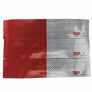 Quality Red And White Retro Reflective Markings PVC Adhesive For Truck Vehicle wholesale