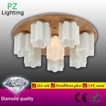 650mm diameter round shade indoor wooden ceiling light with beautiful shape