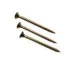 Flat Countersunk Head Chipboard Wood Screws Yellow Zinc Plated Surface