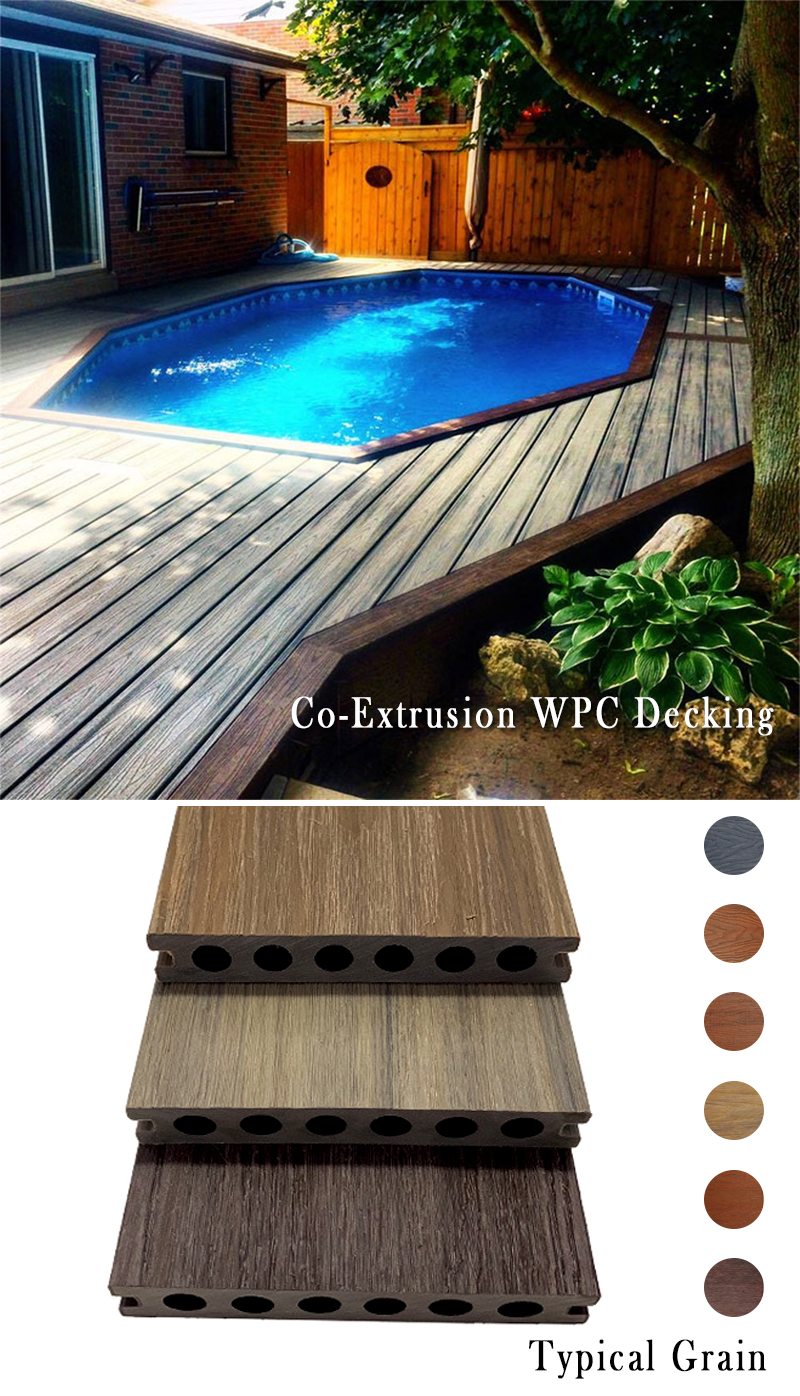 Best Solid Core Piso WPC PVC Patios Timber Smooth 3D Embossing Outdoor Composite Deck