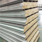0.476 lotus green ansteel brand rock wool sandwich panels for roof