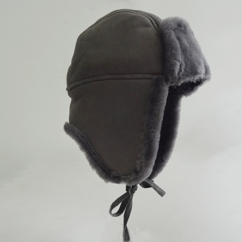sophisticated technology winter warm trapper shearling hat winter men